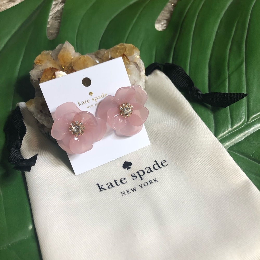 ♠️Kate Spade♠️ Flower and Stone Earrings - Picture 3 of 4